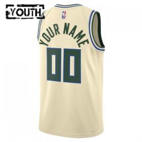 NBA Børn Trøje Milwaukee Bucks Custom 2025-26 Nike City Edition Hvid Swingman